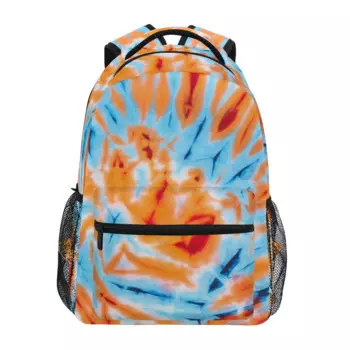 Модный Большой Студенческий рюкзак, оранжево-синий ранец для девушек, вместительная Женская дорожная сумка