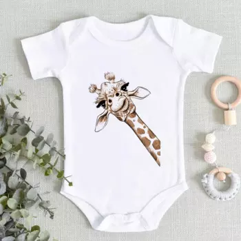 Модный Цельный боди для новорожденных, Ropa De Debe, хипстерский рисунок, детские комбинезоны с жирафом для детей 0-24 месяцев, новая одежда для маленьких мальчиков и девочек