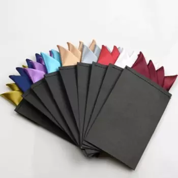 Модный мужской однотонный Карманный квадратный платок Prefold Свадебная вечеринка Hanky BWTYY0061