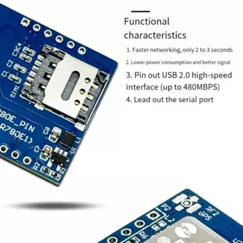 Модуль 4G Luat Air780E Full Netcom, многофункциональный Модуль Mini IoT для последовательной связи и передачи данных DTU