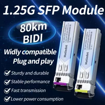 Модуль BIDI SFP, 1,25 ГБ, 80 км, гигабитный волоконно-оптический SFP трансивер LC, одномодовый, нм/Нм Simplex для коммутатора Cisco и т. Д.