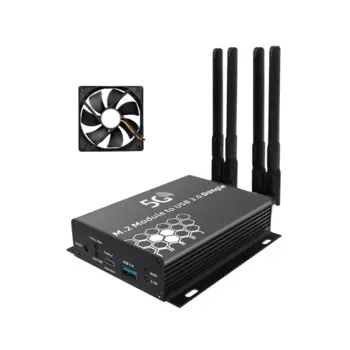 Модуль M.2 NGFF 4G/5G к адаптеру USB 3.0 M2 Wi-Fi Card Converter Riser Board с антенной, кулером, вентилятором, слотом для SIM-карты, простая установка
