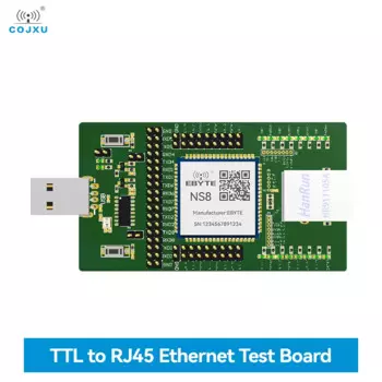 Модуль последовательного порта к Ethernet COJXU NS8-TB TTL Уровень к RJ45 Ethernet 8 последовательных портов URAT Modbus TCP к RTU MQTT Тестовая плата