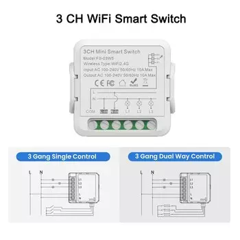 Модуль умного выключателя SZKOSTON Tuya Wi-Fi 1-4 каналов