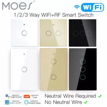 MOES WiFi Сенсорный выключатель света 1/2/3 Gang