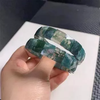 Моховый агат, браслет