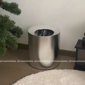 МOMO Ins серебристое мусорное ведро
