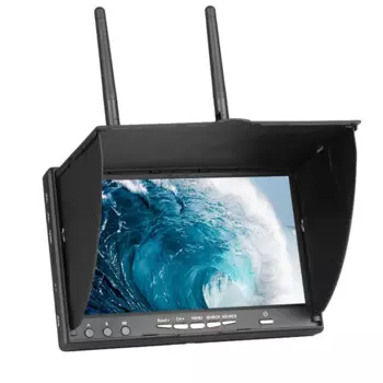 Монитор 5,8G FPV с 7-дюймовым ЖК-дисплеем, x, 40CH, встроенный двойной приемник для квадрокоптера RC FPV, легкая установка, европейская вилка