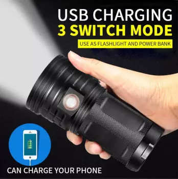 Мощная светодиодный ная вспышка, перезаряжаемая T6 IPX5 светодиодная фотовспышка, 3 режима переключения, водонепроницаемая велосипедная лампа с батареей 18650