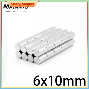 Мощные магниты 6x10, мощные редкоземельные неодимовые магниты N35 Маленькие Круглые Магниты 6x10 мм
