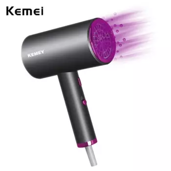 Мощный электрический фен для волос Kemei Salon профессиональный Быстросохнущий фен с отрицательными ионами для ухода за волосами 4000 в бытовой телефон 220 Вт