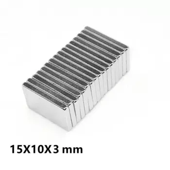 Мощный Неодимовый магнит, 10 ~ 100 шт., 15x10x3, 15 мм x 10 мм