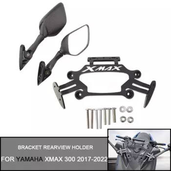 Мотоциклетные зеркала заднего вида для Yamaha XMAX 300 2017-2022 2021, подставка для заднего вида, GPS-держатель, зеркала, переднее фиксированное Крепление для телефона