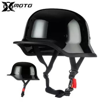 Мотоциклетный шлем Ретро Casco, классический немецкий полулицевой, для мужчин и женщин, одобрен в горошек, винтажный