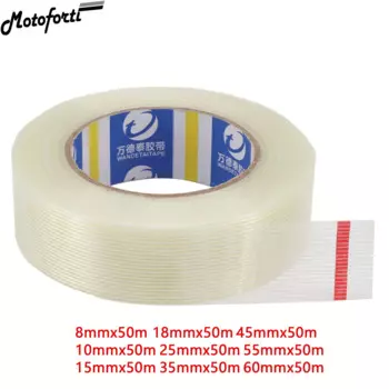 Motoforti 50 м длиной 8 мм 10 мм 15 мм 18 мм 25 мм 35 мм 45 мм 55 мм 60 мм прозрачный Стекловолоконный уплотнитель ремонт ленты клейкая уплотнительная лента