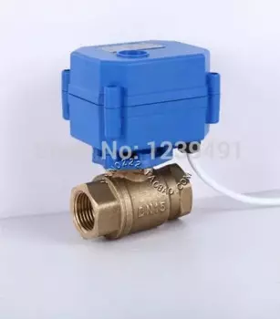 Моторизованный шаровой клапан 3/4 "DN20 DC24V латунь электрический шаровой кран, CR-03/CR-04 провода