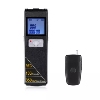 Mp3-плеер дальнего действия на 100 метров, fm-радио, диктофон, непрерывная запись в течение 350 часов