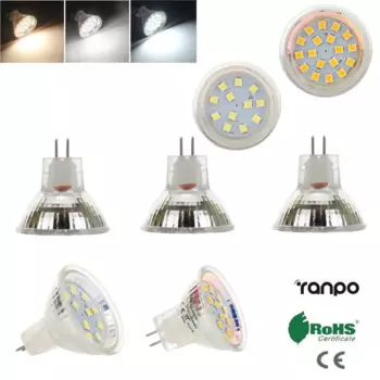 RANPO LED прожекторы MR11 GU4 2Вт 3Вт 12/18 светодиодов