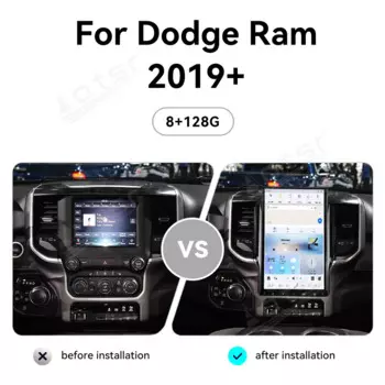 Мультимедийный DVD-плеер 14,4 дюйма для Dodge RAM 2019-2023, стерео, автомобильный GPS-навигатор для Carplay, Android 13, экран 4G, Wi-Fi, автомобильное радио