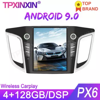 Мультимедийный проигрыватель для Hyundai IX25/Creta, 4 + 9,0 ГГц, Android 128