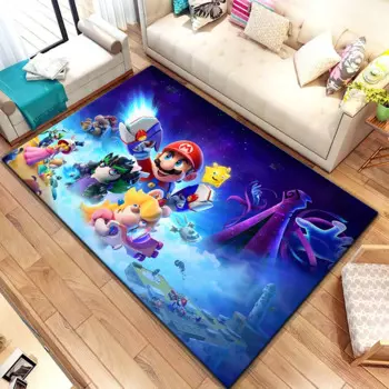 Мультяшный ковер Super Mario, напольный коврик для гостиной, спальни, кухонный коврик, коврик для спальни, коврик для йоги в подарок на день рождения