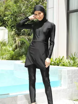 Мусульманский купальник Abaya, мусульманский женский купальник, женский купальник с длинными рукавами, скромный купальник, Burkin