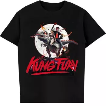 Мужская футболка с принтом, хлопковые футболки с круглым вырезом KUNG FURY, женская футболка с короткими рукавами