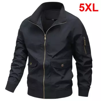 Мужская однотонная куртка-карго, размеры до 5XL