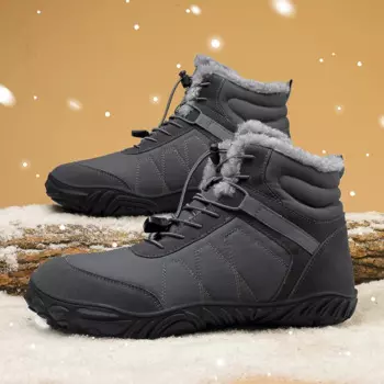 Мужская повседневная обувь Snow BareFoot Новые зимние ботильоны Уличная рабочая обувь Женская теплая мужская обувь на меху Мужские зимние ботинки большого размера