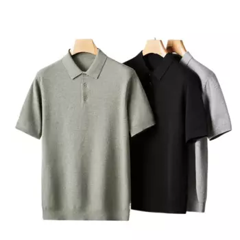 Мужская Трикотажная футболка-поло с коротким рукавом, размеры до 8XL