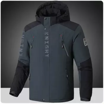 Мужская водонепроницаемая зимняя куртка с капюшоном, размеры до 9XL
