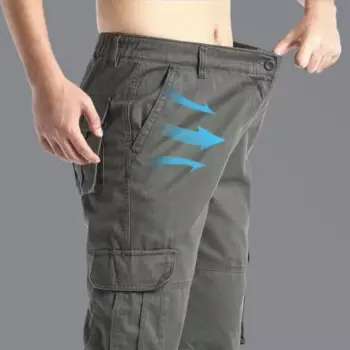 Мужские брюки-карго в стиле милитари, с карманами