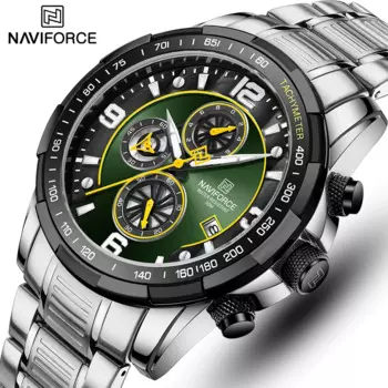 Мужские часы NAVIFORCE Топ люксовый бренд из нержавеющей стали светящиеся наручные часы водонепроницаемые кварцевые мужские часы Роскошные модные часы для мужчин