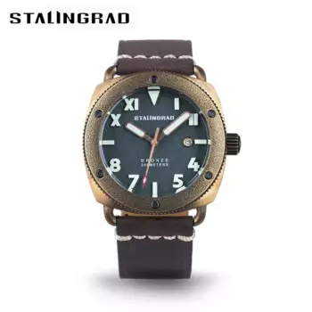 Мужские часы Stalingrad, автоматические механические наручные часы для мужчин, модные мужские часы для дайвинга с бронзовым ремешком, 45 мм