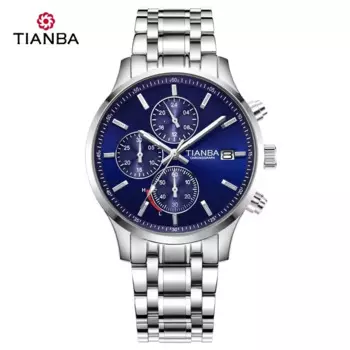 Мужские кварцевые часы TIANBA, водонепроницаемые, 5 бар