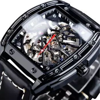 Мужские механические наручные часы Reloj Hombre, автоматические часы из натуральной кожи, мужские часы, водонепроницаемые часы 2023, Montre Homme