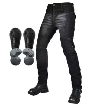 Мужские мотоциклетные брюки Aramid Reinforce с 4-мя обновленными CE Armor, наколенники, байкерские джинсы, мотоциклетные велосипедные брюки
