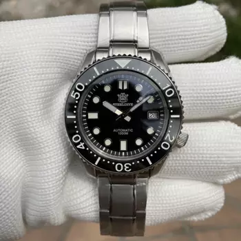 Мужские полностью автоматические механические наручные часы STEELDIVE SD1968 с многоцветным циферблатом NH35, швейцарские светящиеся водонепроницаемые часы длиной 1000 м