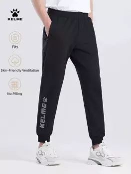 Мужские повседневные брюки KELME, кашемировый свитер с логотипом на осень и зиму 9237CK1032