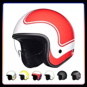 Мужские шлемы с открытым лицом для мотоцикла, мотоцикла, скутера, круизера, Jet Helmet с HD козырьком 3/4 открытый полулицевой шлем в горошек