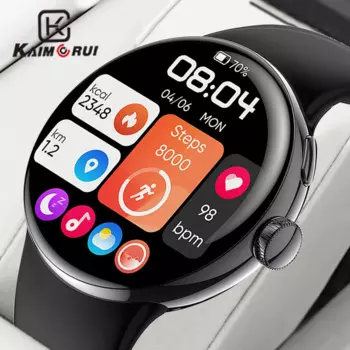 Мужские Смарт-часы KAIMORUI с Bluetooth вызовом AMOLED 360 * 360px, всегда на дисплее, монитор сердечного ритма, умные часы для мужчин и женщин
