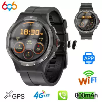 Мужские смарт-часы с функцией видеозвонка, 4G, SIM-карта, GPS, Wi-Fi, поворот на 120 °, браслет с камерой, 4 Гб ОЗУ, 64 Гб ПЗУ, спортивные Смарт-часы с пульсометром