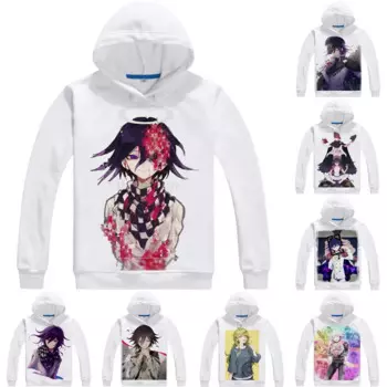 Мужские толстовки Makoto Naegi Kyoko Kirigiri, Свитшот Danganronpa V3 Killing Harmony, уличная одежда, Длинная толстовка с капюшоном и принтом из аниме