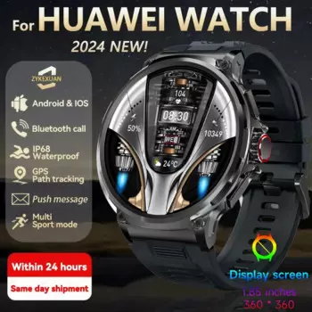 Мужские умные часы с GPS-треком для Huawei Xiaomi, 1,85-дюймовый Ultra HD AMOLED-экран, аккумулятор 710 мАч, Bluetooth-вызовы, SmartWatch, новинка 2024 года