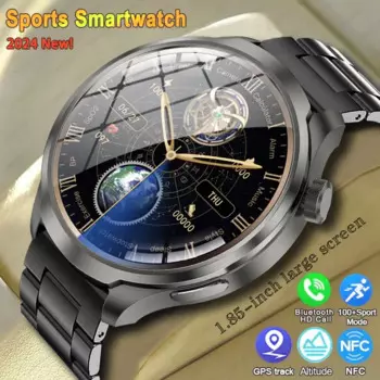 Мужские умные часы с GPS-треком для Huawei Xiaomi, 1,85-дюймовый Ultra HD AMOLED-экран, аккумулятор 410 мАч, Bluetooth-вызовы, SmartWatch, новинка 2024 года