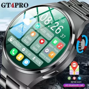 Мужские Водонепроницаемые умные часы GT4 Pro с Bluetooth и Пульсометром