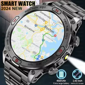 Мужские Водонепроницаемые умные часы с GPS-Навигатором и Пульсометром