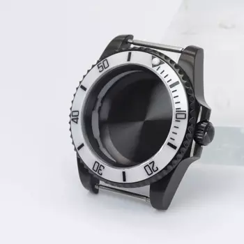 Мужское черное стекло с драгоценным сапфиром 40 мм для Submariner nh34 nh35 nh36 eta 2824 miyota 8215, циферблат 28,5 мм