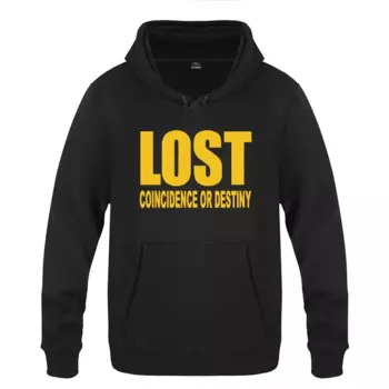 Мужской флисовый свитшот с длинным рукавом и принтом «US TV Lost»