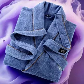 Мужской халат из махрового флиса, зимний халат из плотного 100% хлопка, очень толстый теплый халат, роскошный однотонный длинный халат в клетку для мужчин